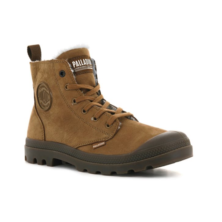 Pánské Boty Palladium Pampa Hi Zip WL Hnědé | CZ EUT-89C
